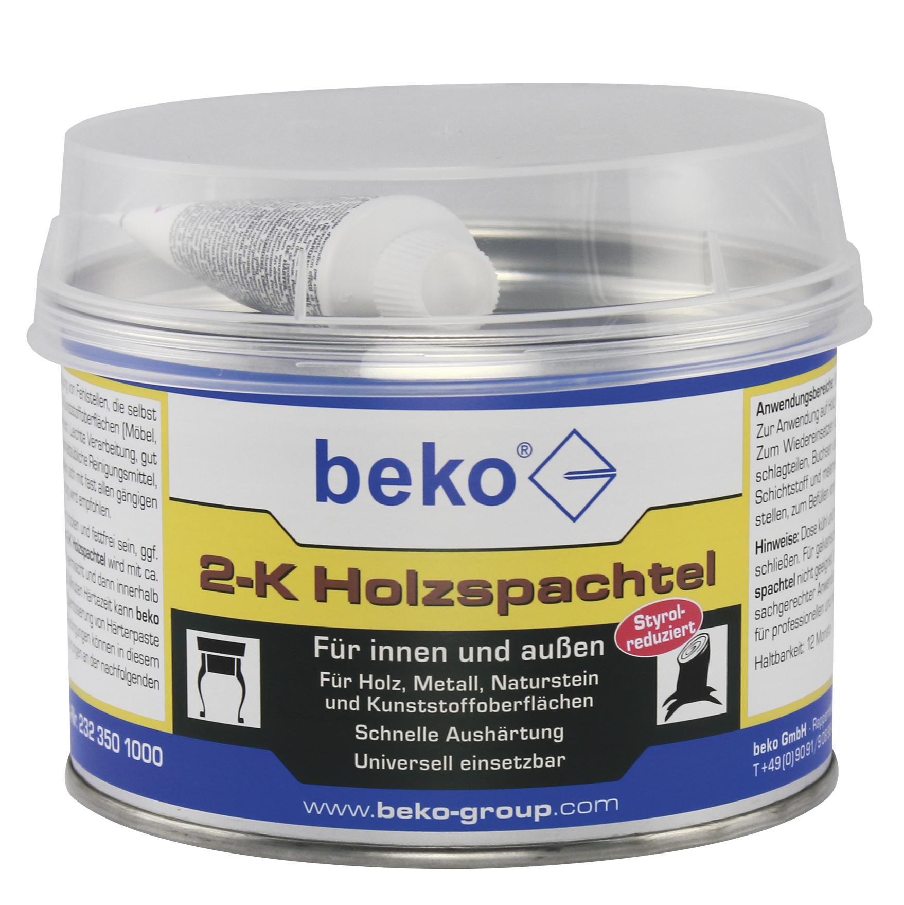2-K Holzspachtel 1 kg ähnlich eiche, inkl. Härter