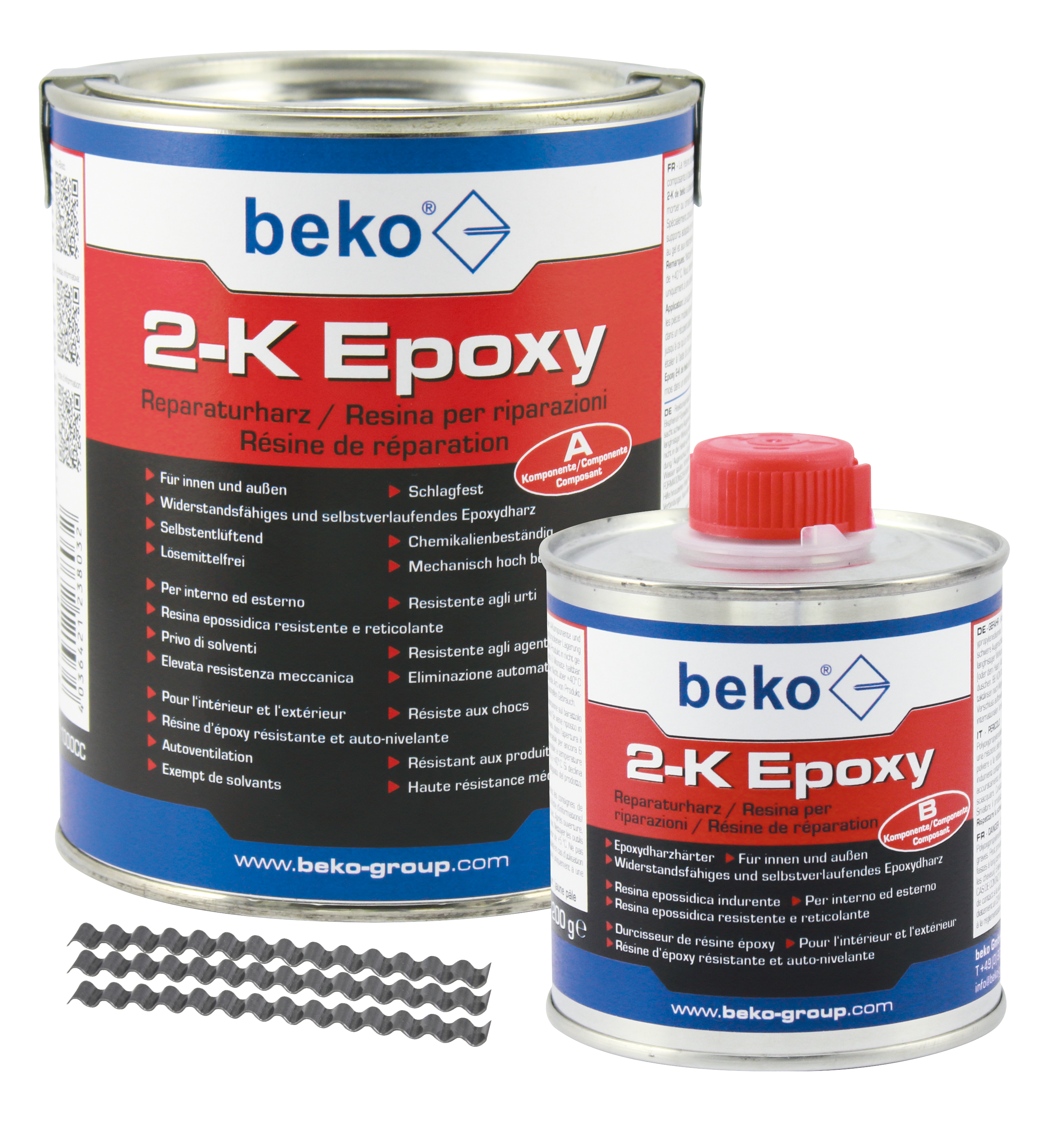 2-K Epoxy Reparaturharz 1 kg betongrau